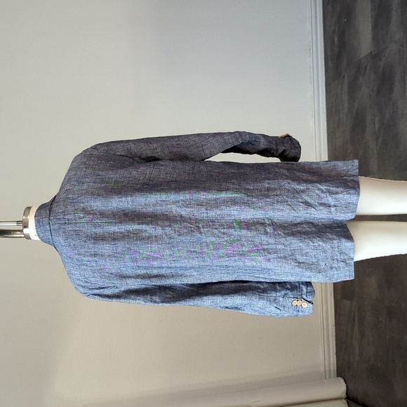 MNG Casual Double Breasted Linen Blazer Blue S preppy summer business casual - Picture 4 of 10